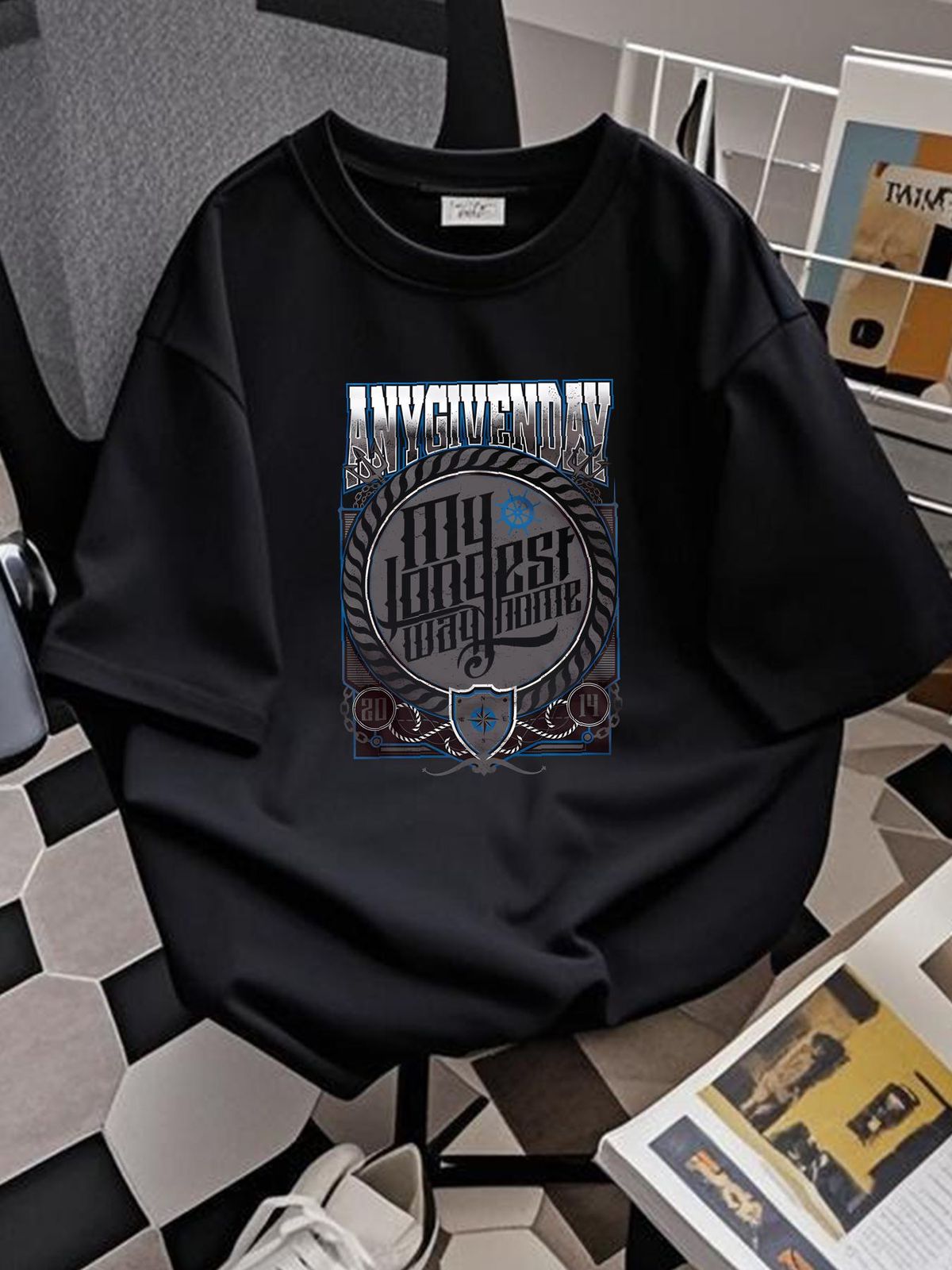 any Given Day My Longest Way Home T Shirt Soft Homme Graphic Breathable Fashion Stylish Streetwear Designer Clothes Comfortable_viptrois.com