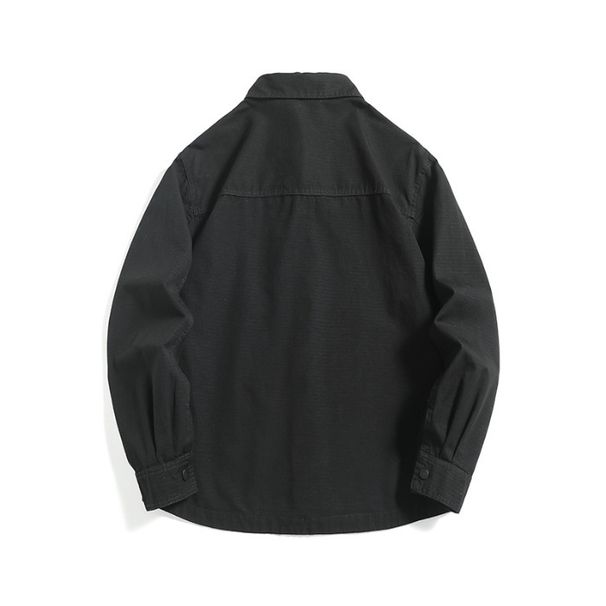 Nordmann High-end Cotton Simple Breathable Workwear Long Sleeve Spring New Japanese Retro Loose Shirt Jacket For Men_viptrois.com
