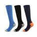 Outdoor stretch socks Pressure sports multi-color gradient men's and women's long tube sweat absorption compression socks_viptrois.com