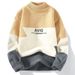Pure Men's Classic Fashion High Collar For Teenagers, Warm Mink Velvet Casual Base Knitted Sweater_viptrois.com