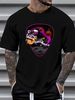 An Astronaut Playing Guitar Space Rock Mens Cotton T-Shirt Tee Top Stylish Stretched Versatile Designer Clothes Fashion Graphic Homme Casual_viptrois.com