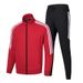 Men's Sportswear Set - Classic 3-Stripe Track Jacket & Jogger Pants, Cotton-Blend Comfort For School & Casual Wear_viptrois.com