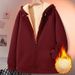 Winter New Lamb Fleece Warm Men's Sweater Cardigan Hooded Zipper Versatile Fleece Thickened Jacket_viptrois.com