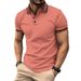 Golf Shirt Sport Fashion Classic Solid Color Polos Tops Summer Men's Short Sleeve Lapel Button Casual Oversized Polo Shirt_viptrois.com