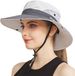 NPQQUAN Ponytail Sun Bucket Hats For Women Men Wide Brim UPF 50+ Fishing & Beach Hats_viptrois.com