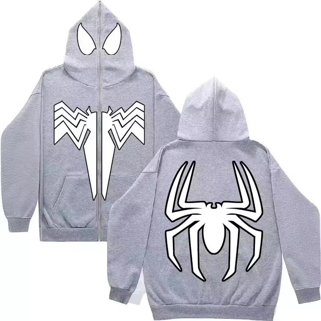 Men's Clothing Spring And Autumn 2025 New Loose Tops Trendy Brand Personalized Print Boys Jacket Zipper_viptrois.com