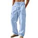 Plus Size Men's Casual Sports Trousers Breathable Loose Straight Leg Multi Pocket All Season Workwear For Outdoor_viptrois.com