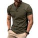 Unbeatable Quality Instagram 2025 Summer Quick Sale T-shirt Men's Button Henley Collar Sports Polo Shirt_viptrois.com