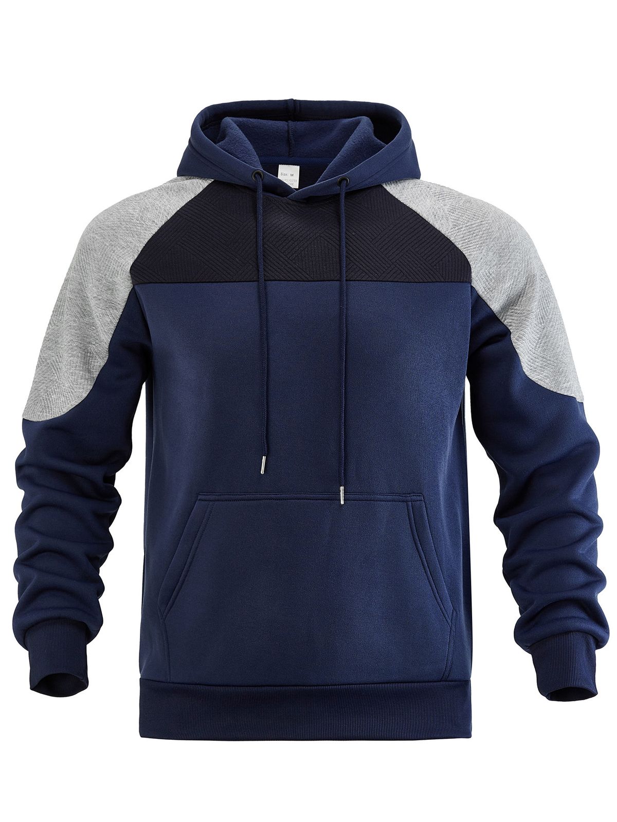 Men's Clothing Autumn And Winter New Trend Loose Large Size Color Matching Shoulder Hooded Sweatshirt Casual Pullover Top Jacket_viptrois.com
