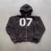 07 Trendy Street Loose Sweatshirt For Men Women, Hip-Hop Sports Zipper Hoodie And Pants Set_viptrois.com