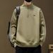 Half-zipper Sweater Men's Autumn Stand-up Collar Long-sleeved Top Trendy Handsome Casual Loose High-end Embroidered Jumper_viptrois.com