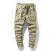 Men's Casual Cargo Pants Loose Fitting Trendy Brand High End Sports Jogger Mid Waist Long Polyester Machine Washable_viptrois.com
