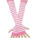 Unisex Casual all-purpose Christmas Fingertip gloves Solid color jacquard adult striped gloves_viptrois.com