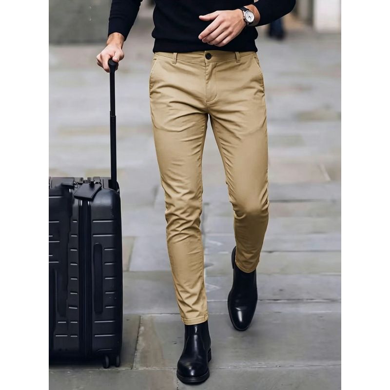 Men's Slim Fit Stretch Dress Pants | Comfortable Business Casual Trousers With Modern Tailored Look_viptrois.com