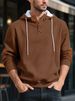 Men's Clothing American Loose Henry Placket Jacket Foreign Trade Pullover Hooded Texture Jacquard Thickened Men's Sweatshirt_viptrois.com
