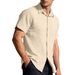 Men's Short-Sleeve Button-Up Shirt – Lightweight Style Casual Shirt For Summer_viptrois.com