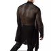 Men's Clothing Personality Long Sleeved Street Fashion Shirt Long Mesh Hollow Sexy Perspective Cardigan_viptrois.com