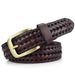 Men's Belts Hand Woven Leather Belt Men's Fashion Retro Leather Belt Breathable Pin Buckle Trouser Belt_viptrois.com