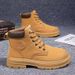 European Warm Series Dahuang 2025 Autumn High-top Martin Men's Korean Version Versatile Thick-soled Work Short Boots Trendy Shoes_viptrois.com