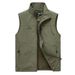 Men's Clothing Lightweight Sleeveless Vest, Casual & Outdoor Wear, Breathable Quick-Dry Fabric, Multiple Pockets, Plus Size Options_viptrois.com
