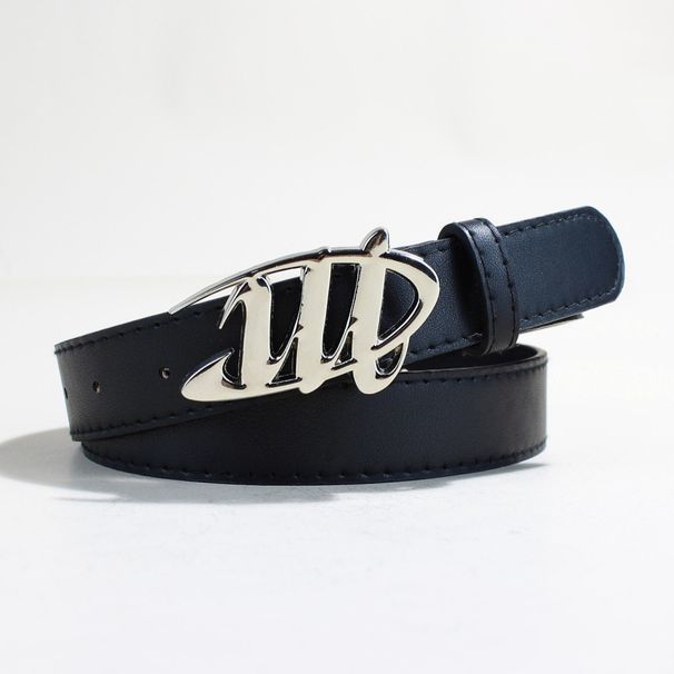 Jeans Belt Women's Decoration New All Match Casual Belt Women's Smooth Buckle Simple Fashion Belt Spot_viptrois.com
