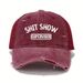 New Vintage Washed Letter Baseball Breathable Mesh Hat Women All Seasons Sunshade Outdoor Versatile Duckbill Cap For Men_viptrois.com