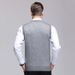 Men's Wool Blended V Neck Knitted Cardigan Vest Cardigan Sweater Colorblock Casual All Match Sleeveless Vest_viptrois.com