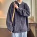 Washed And Worn Hoodie, Men's High Street Cardigan Jacket, Trendy Brand Loose Hooded Top_viptrois.com