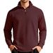 Cross-Border Independent Station Autumn Winter American Business Casual Men's Loose Jacquard Small Check Collar Half-Zip_viptrois.com