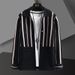 Men's Knit Cardigan – Spring & Autumn Lightweight Sweater (Khaki/White, M-5XL)_viptrois.com