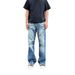 Retro Washed Cut Hole Jeans Men's Loose Straight High Street Vibe Style Wide Leg Youth Mopping Pants_viptrois.com