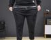 Large Size Men's Spring And Summer Ripped Jeans Men's Elastic Pure Black And White Jeans Men's Loose And Fat Plus Size Pants_viptrois.com