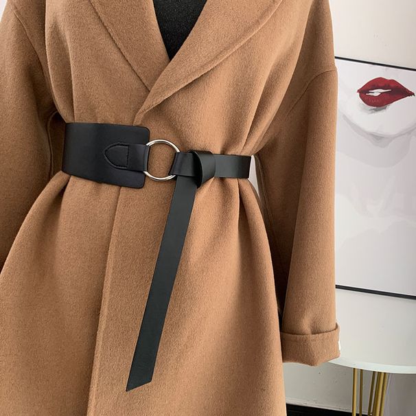 Coat belt women simple all tie belt waist slimming retro trend_viptrois.com