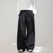 Men's Clothing Pleated Design Textured Casual Pants Men's Autumn Style Drape Loose Straight Trousers Trendy Brand Retro Silhouette Long Pants_viptrois.com