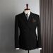 Men's dress double breasted suit suit for wedding groom coat_viptrois.com