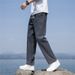 Men's Clothing Linen Trousers Men New Summer Cotton And Linen Trousers Thin Drape Wide Leg Loose Versatile Straight Casual Trousers_viptrois.com