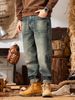 Pulse Autumn Winter Design Brand Men's Casual Loose Straight Patchwork Camouflage Harem Jeans Long Pants Trendy_viptrois.com