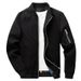 Men's Stand Collar Jacket - Lightweight Windproof Polyester Zip Coat For Spring & Autumn (Black, Navy, Burgundy, Khaki, Army Green, Grey) - M-7XL_viptrois.com