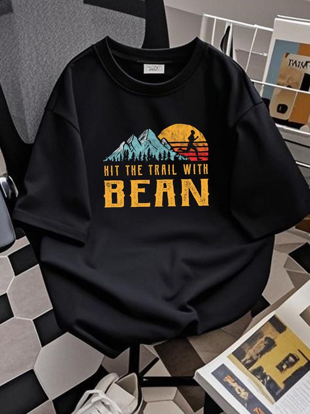 BEAN Family Running - Hit The Trail With BEAN Baseball Cap Snapback Caps Knitted Hat Homme Casual Fashion Unisex Comfortable Stretched Breathable_viptrois.com