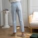Men's Clothing Summer Men's Suit Pants, Seersucker High Waist Straight Pants, British Petty Blue Striped Italian Casual Trousers_viptrois.com