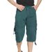 Premium Products Washed Cotton Workwear Shorts, Men's Multi Pocket Casual Cropped Pants, Straight Leg Pants_viptrois.com
