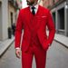 Men's Double-Breasted Suit Set 3-Piece Slim Fit Business & Wedding Blazer Vest Pants (13 Colors, US XXS-XXXL/Asian M-6XL)_viptrois.com