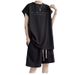 Men's Clothing Summer Waffle Trend New Large Size Men's Sportswear Suit Sleeveless Vest T Shirt Versatile Casual Two Piece Suit_viptrois.com