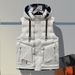 Men's Winter Padded Vest Jacket - Thickened Warm Workstyle Sleeveless Coat For Outdoor & Casual Wear (Black/Red/Beige/Blue/Brown/Gray, L-6XL)_viptrois.com