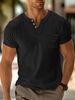 Men's Clothing Casual V Neck Shirt Fashion Trend Sports Slim Pocket Short Sleeve T Shirt_viptrois.com