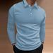 Men's Slim-Fit Performance Polo Shirt Moisture-Wicking Polyester, Wrinkle-Resistant, Long Sleeve For Gym & Casual Wear_viptrois.com