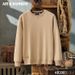 Men's Sweater High Quality Velvet Simple Heavy Explosion Thickened Crew Neck_viptrois.com