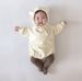 Spring And Autumn Baby Cute Bear Climbing Clothes For Boys And Girls Long Sleeved Hooded Sweatshirt With Fart One Piece Romper_viptrois.com