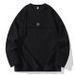 White Background Flat Live Broadcast Spring And Autumn New Hoodie Casual Versatile Youth Long Sleeved T-Shirt Round Neck 412_viptrois.com