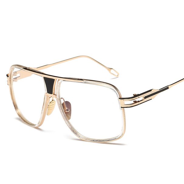 Retro Metal Sunglasses – Large Frame For Men & Women, Round Face Frog Mirror Design Fashion Large Border_viptrois.com